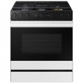 Samsung - OPEN BOX Bespoke 6.0 Cu. Ft. Slide-In Gas Range with Air Sous Vide - White Glass