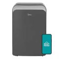 Midea - Smart Portable Air Conditioner, 8,000 BTU (12,000 ASHRAE), 115V, MAP08S1WGR-T, Cools Rooms up to 350 Sq. Ft - Gray