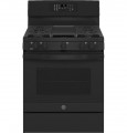 GE - 5.0 Cu. Ft. Freestanding Gas Convection Range with Self-Steam Cleaning and No-Preheat Air Fry - Black on Black