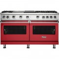 Viking - Professional 5 Series 8 Cu. Ft. Freestanding Double Oven LP Gas Convection Range - San Marzano Red
