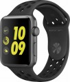 Apple - Apple Watch Nike+ 38mm Space Gray Aluminum Case Anthracite/Black Nike Sport Band - Space Gray Aluminum