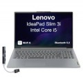 Lenovo - IdeaPad Slim 3i Laptop 15.6 FHD Display (i5-1335U, 16GB, 256GB SSD, Win 11 Home) w/Dockztorm Wireless Mouse - Arctic Grey