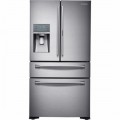 Samsung - ShowCase 22.4 Cu. Ft. 4-Door Flex French Door Counter-Depth Refrigerator - Stainless Steel