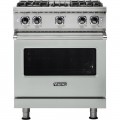 Viking - Professional 5 Series 4.0 Cu. Ft. Freestanding LP Gas Convection Range Arctic Gray