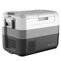 Costway - 58 Quart Portable Electric Car Cooler Refrigerator Compressor Freezer for RVs Camping - White/Gray/Black