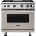 Viking - Professional 5 Series 5.1 Cu. Ft. Freestanding LP Gas Convection Range Pacific Gray
