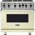 Viking - Professional 5 Series 5.1 Cu. Ft. Freestanding LP Gas Convection Range - Vanilla Cream