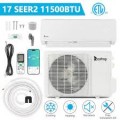 Winado - 11500BTU/17SEER2 115V 1180W Split Air Conditioner Split Outdoor Unit Galvanized Sheet With WIFI/Cooling/Heating 1005W - White