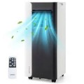 Costway - 8000 BTU 3 in 1 Portable Air Conditioner with Fan & Dehumidifier Mode Sleep Mode LED Display - White,Black