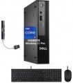 Dell - Upgraded - Pro Micro Mini Desktop (i5-14500T, 64GB DDR5, 2TB SSD, Intel UHD 770, RJ-45, DP,HDMI,KB & Mouse, Win 11 Pro) w/USB Hub - Black