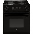 GE - 3.0 Cu. Ft. Self-Cleaning Drop-In Electric Range - Black on Black