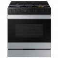Samsung - OPEN BOX Bespoke 6.0 Cu. Ft. Slide-In Gas Range with Air Sous Vide - Stainless Steel