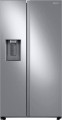 Samsung - Geek Squad Certified Refurbished 27.4 Cu. Ft. Side-by-Side Refrigerator - Stainless steel