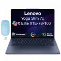 Lenovo  - Upgraded - Yoga Slim 7x Laptop 14.5 2944x1840 Display (X Elite X1E-78-100, 32GB, Win 11 Pro) w/Dockztorm Wireless Mouse - Cosmic Blue
