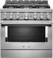 KitchenAid  Commercial-Style 5.1 Cu. Ft. Slide-In Gas True Convection Range with Self-Cleaning - Stainless Steel
