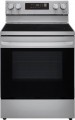 LG - 6.3 Cu. Ft. Smart Freestanding Electric Convection Range with Easy Clean, Air Fry and WideView Window - Stainless Steel
