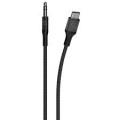 Scosche -  4 ft USB-C to 3.5mm AUX Braided Audio Cable HookUp Premium - Space Gray