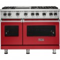 Viking - Professional 5 Series 6.1 Cu. Ft. Freestanding Double Oven LP Gas Convection Range  San Marzano Red