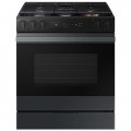 Samsung - OPEN BOX Bespoke 6.0 Cu. Ft. Slide-In Gas Range with Air Sous Vide - Matte Black Steel