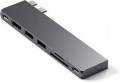 Satechi - PRO Hub Slim USB-C Hub 7-in-1 w/ USB 4 Port, 4K HDMI, USB3.2 Gen 2, SD/TF Card Reader, and 100W USB C PD for Mac - Space Gray
