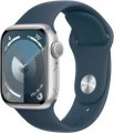 Apple GS Cert Refurb Watch Series 9 (GPS) 41mm Silver Aluminum Case with Storm Blue Sport Band with Blood Oxygen - S/M - Silver - (2023)