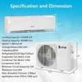 Winado -  17000BTU/17SEER2 230V 1170W Split Type Air Conditioner Split Type Indoor Unit ABS with WIFI/Cooling/Heating 1100W - White