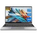 FEONAL - Windows 11 Pro Laptop 15.6inch, 12GB RAM 512GB SSD, 12th Gen Intel N100 Processor, FHD 1920x1080 Display - Gray