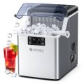 ecozy 45lb. Stainless Steel Countertop Ice Maker with Auto Self-Cleaning, 45lbs Per Day, 24 Cubes Ready in 13 Mins