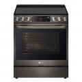 LG - 6.3 Cu. Ft. Smart Slide-In Electric True Convection Range with EasyClean and Air Fry - Black Stainless Steel