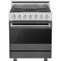 Viking - 3 Series 4.7 Cu. Ft. Freestanding Electric True Convection Range with Self-Cleaning - Damascus Gray