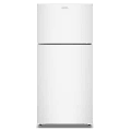 Amana - 33 in. Wide 21.3 cu. ft. Top-Freezer Refrigerator With Dual Crisper Drawers - White