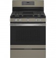 GE - 5.0 Cu. Ft. Freestanding Gas Convection Range with Self-Steam Cleaning and No-Preheat Air Fry - Slate
