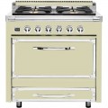 Viking - Tuscany 3.8 Cu. Ft. Freestanding Dual Fuel True Convection Range - Vanilla Cream