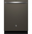 GE - Top Control Fingerprint Resistant Dishwasher with Stainless Steel Interior and Sanitize Cycle - Slate