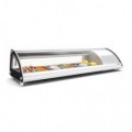 Koolmore  -  60 in. Glass Sushi Countertop Display Refrigerator with 6 Stainless Steel Trays (KM-SR60-WH) - White