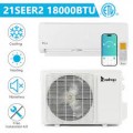 Winado - 18000BTU/21SEER2 230.00V 1700.00W Split Air Conditioner Split Indoor Unit ABS with WIFI/Cooling/Heating 1530W - White
