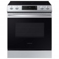 Samsung - 6.3 cu. ft. Smart Instant Heat Slide-in Induction Range - Stainless Steel