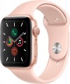 Refurbished Apple Watch Series 5 (GPS) 44mm Gold Aluminum Case with Pink Sand Sport Band - Gold Aluminum