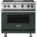 Viking - Professional 5 Series 5.1 Cu. Ft. Freestanding LP Gas Convection Range Blackforest Green