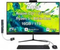 Acer - Upgraded - Aspire C27 All-in-One 27 FHD Display (Ryzen 5 7430U, 16GB, 512GB SSD, AMD Radeon, WiFi 6E, Win 11 Pro) w/USB Hub - Black