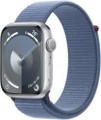 Apple - Refurbished Watch Series 9 GPS 45mm Aluminum Case with Winter Blue Sport Loop - Silver - (2023)