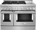 KitchenAid  6.3 Cu. Ft. Freestanding Double-Oven Gas True Convection Range with Self-Cleaning - Stainless Steel