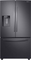 Samsung - 22.6 Cu. Ft. French Door Counter-Depth Refrigerator with Apps - Black stainless steel