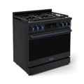 Gordon Ramsay Series by Thor Kitchen 6.0 Cu. Ft Freestanding Liquid Propane Gas Range with Black Hardware - Black