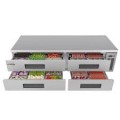 Koolmore - 84 in. Commercial Chef Base Refrigerator Storage Cabinet , Pull-Out Drawers, Rolling Caster Wheels, ETL Listed - Stainless Steel