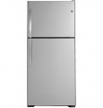 GE - 19.2 Cu. Ft. Top-Freezer Refrigerator - Fingerprint resistant stainless steel