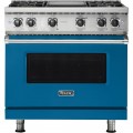 Viking - Professional 5 Series 5.1 Cu. Ft. Freestanding Gas Convection Range Alluvial Blue