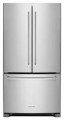 KitchenAid - 20 Cu. Ft. French Door Refrigerator with Interior Water Dispenser - Stainless Steel