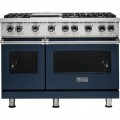 Viking - Professional 5 Series 6.1 Cu. Ft. Freestanding Double Oven LP Gas Convection Range - Slate Blue