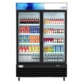 Koolmore - 53 in. Commercial Merchandiser Refrigerator with Two Swinging Glass Doors,45 cu. ft. and LED Lighting - Black